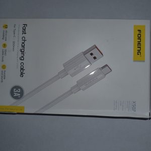 Foneng Fast Charging USB-A to C Cable – Black